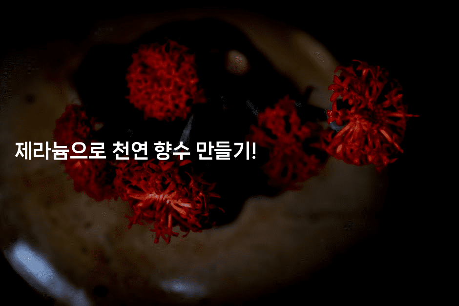 제라늄으로 천연 향수 만들기!-그로슈