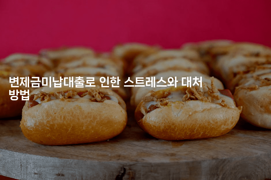 변제금미납대출로 인한 스트레스와 대처 방법